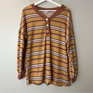 Lovely Melody Striped Long Sleeve Top